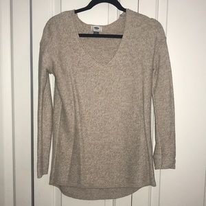 Tan/White Knited Sweater